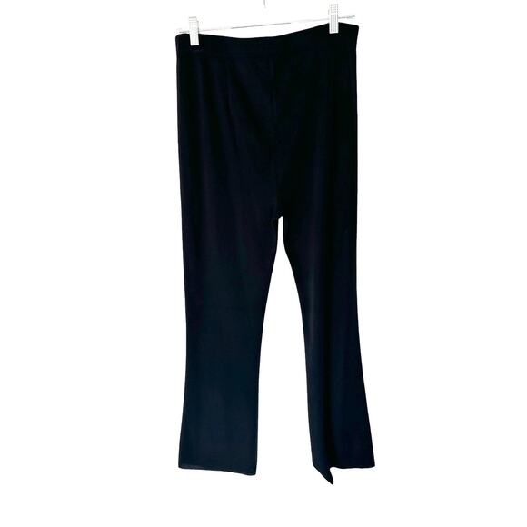 Misook Pants Black Basic Stretch Relaxed Pull On Knit Straight Leg Medium - Picture 5 of 10